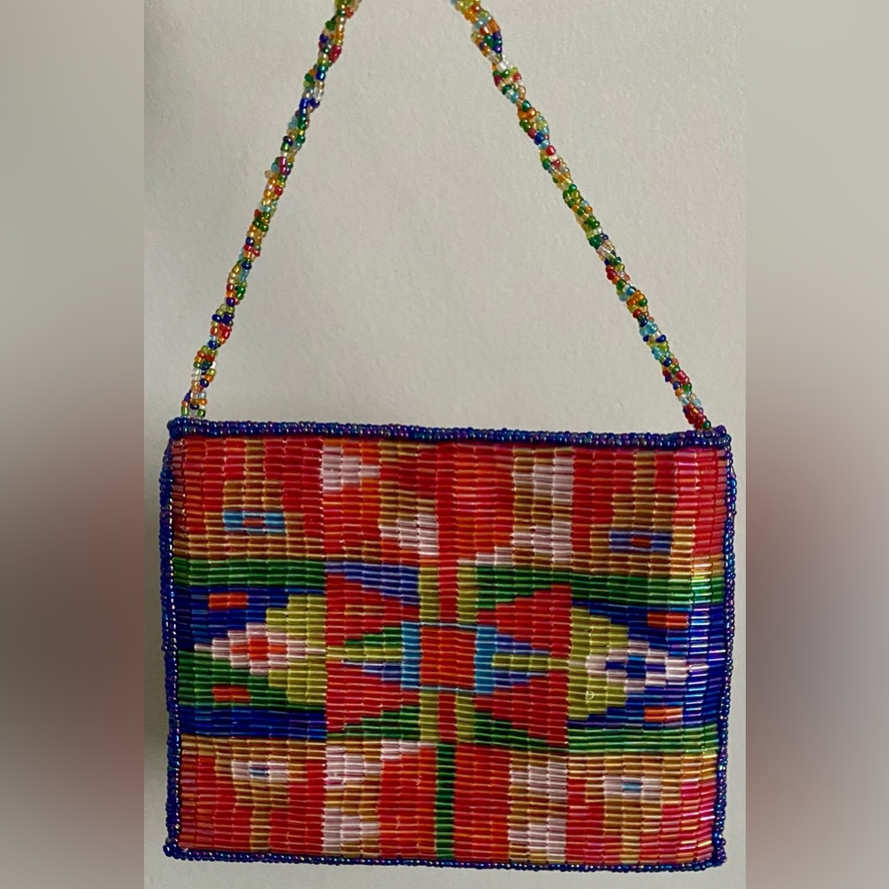 Inge Christopher Multi Color Beaded Mini Bag - image 1